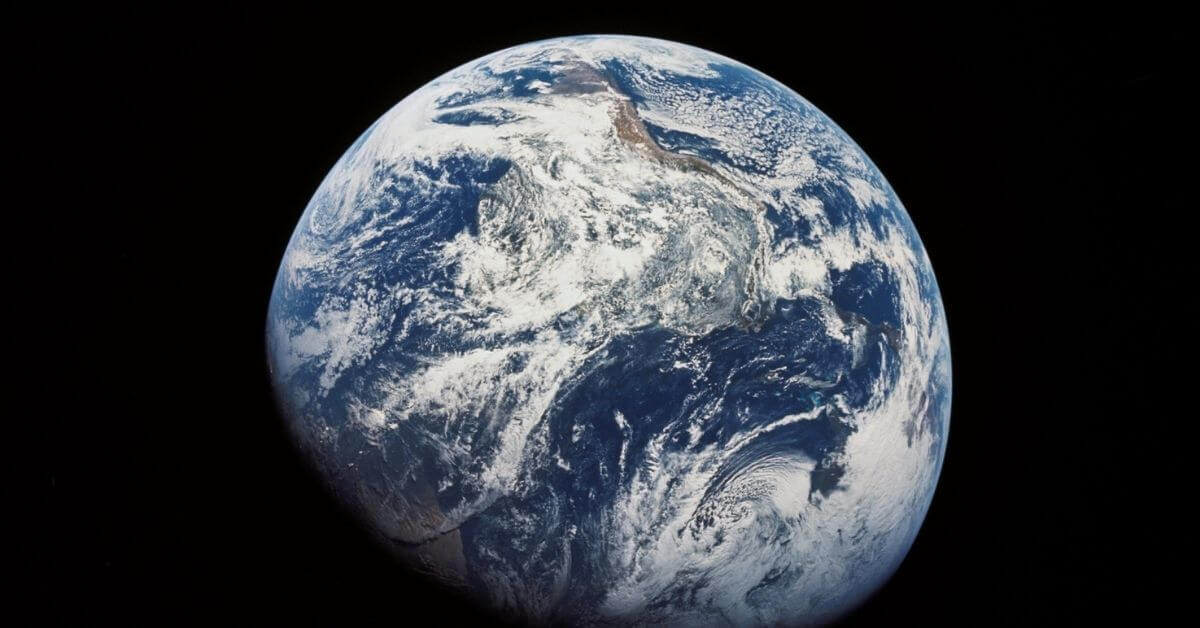 The Earth as seen from space.