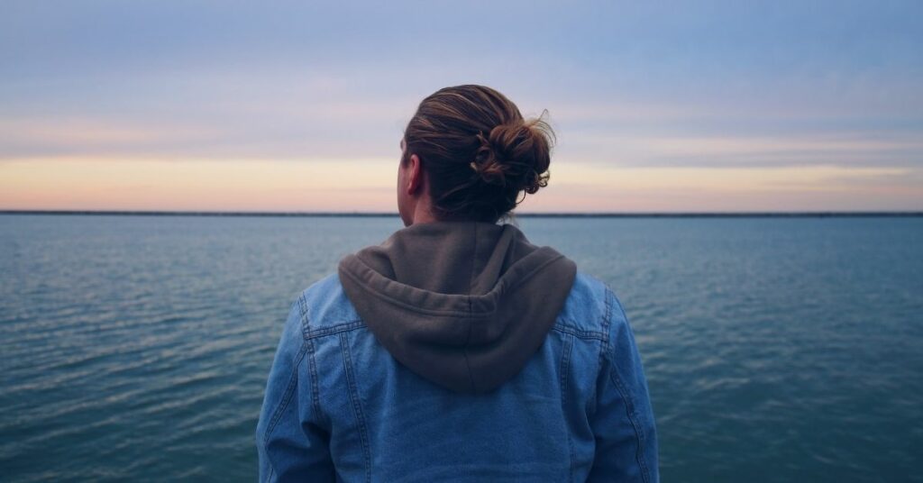 A man looking out into the sea.