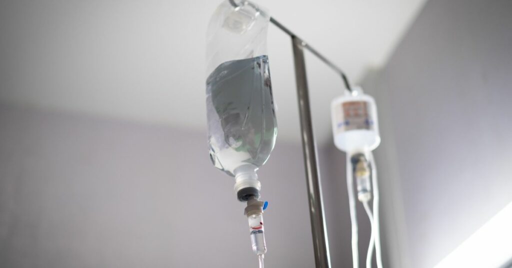 An IV drip.